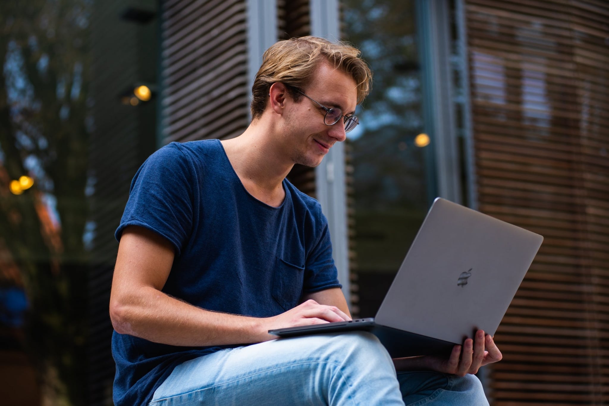 Man on a laptop