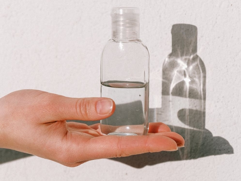 Hand with a bottle