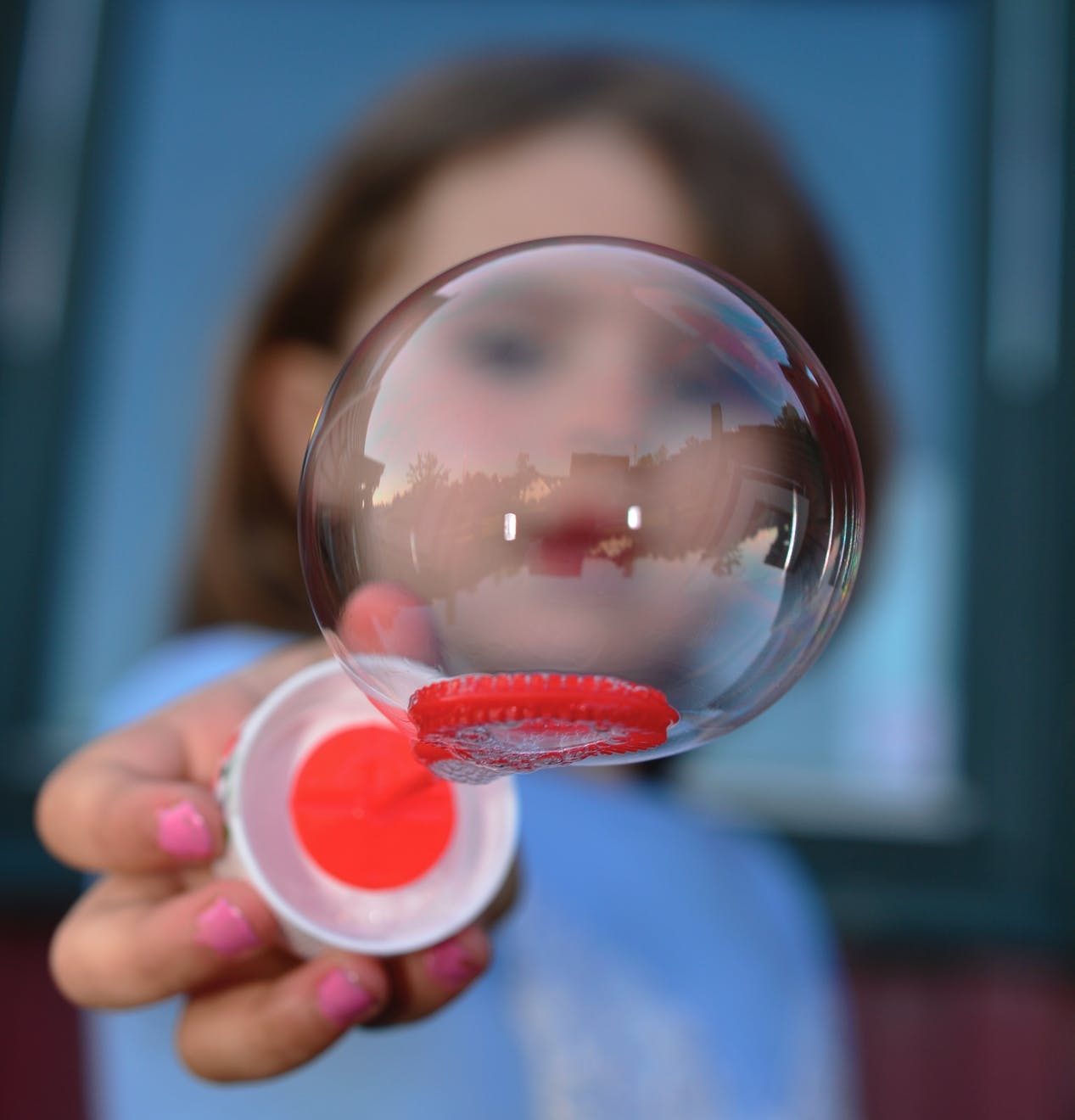 Young girl with bubbles