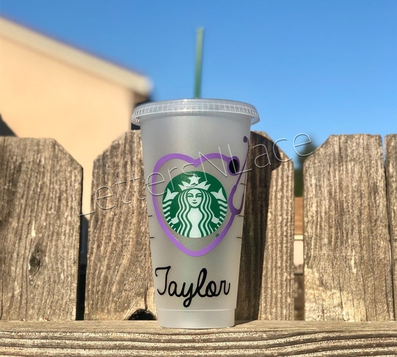 Personalized Starbucks cup from Etsy