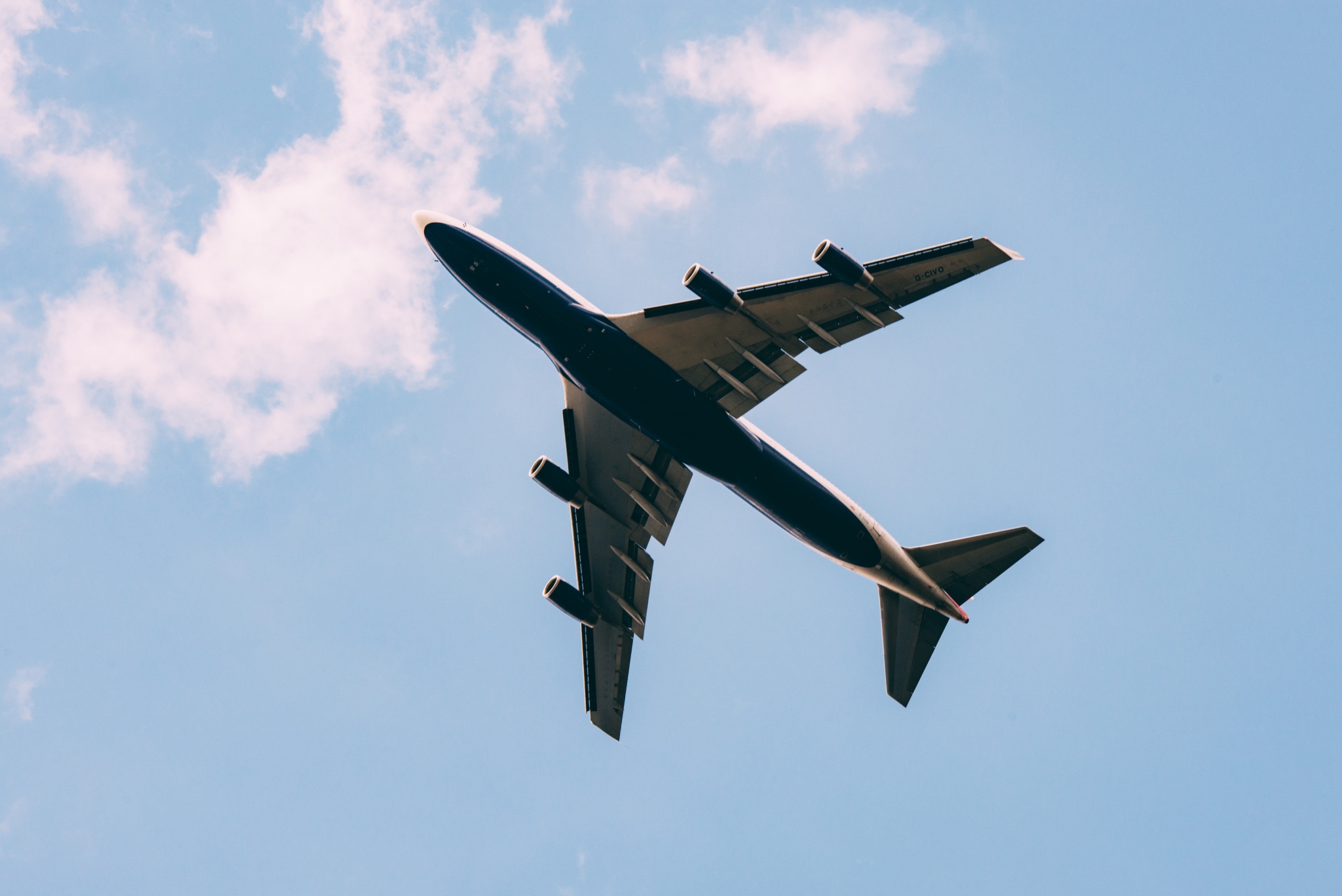 Plane flying in the sky