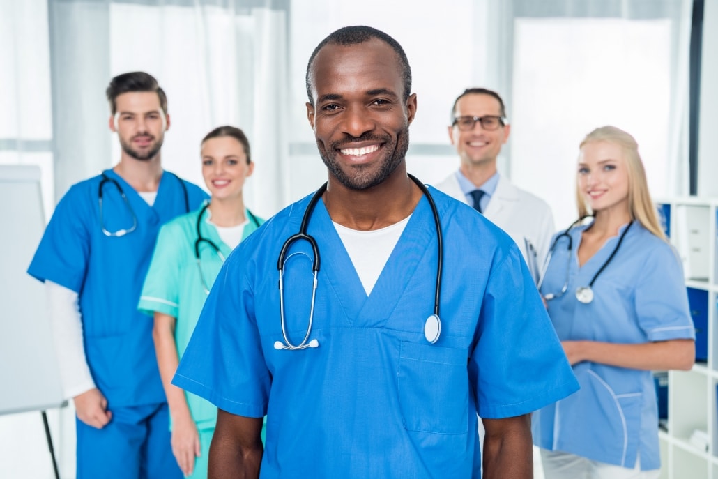 Group of smiling medical professionals