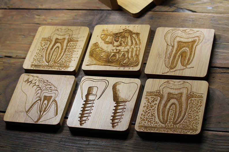 Vintage dental coasters