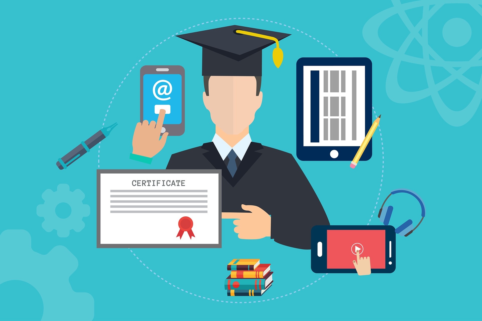 Infographic of an online graduate
