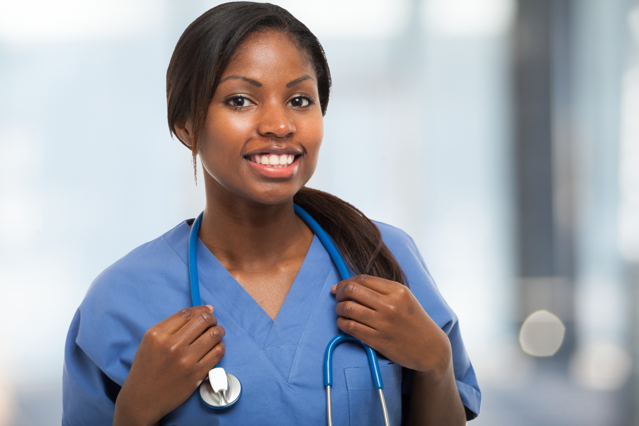Portrait of a smiling African-American nurse