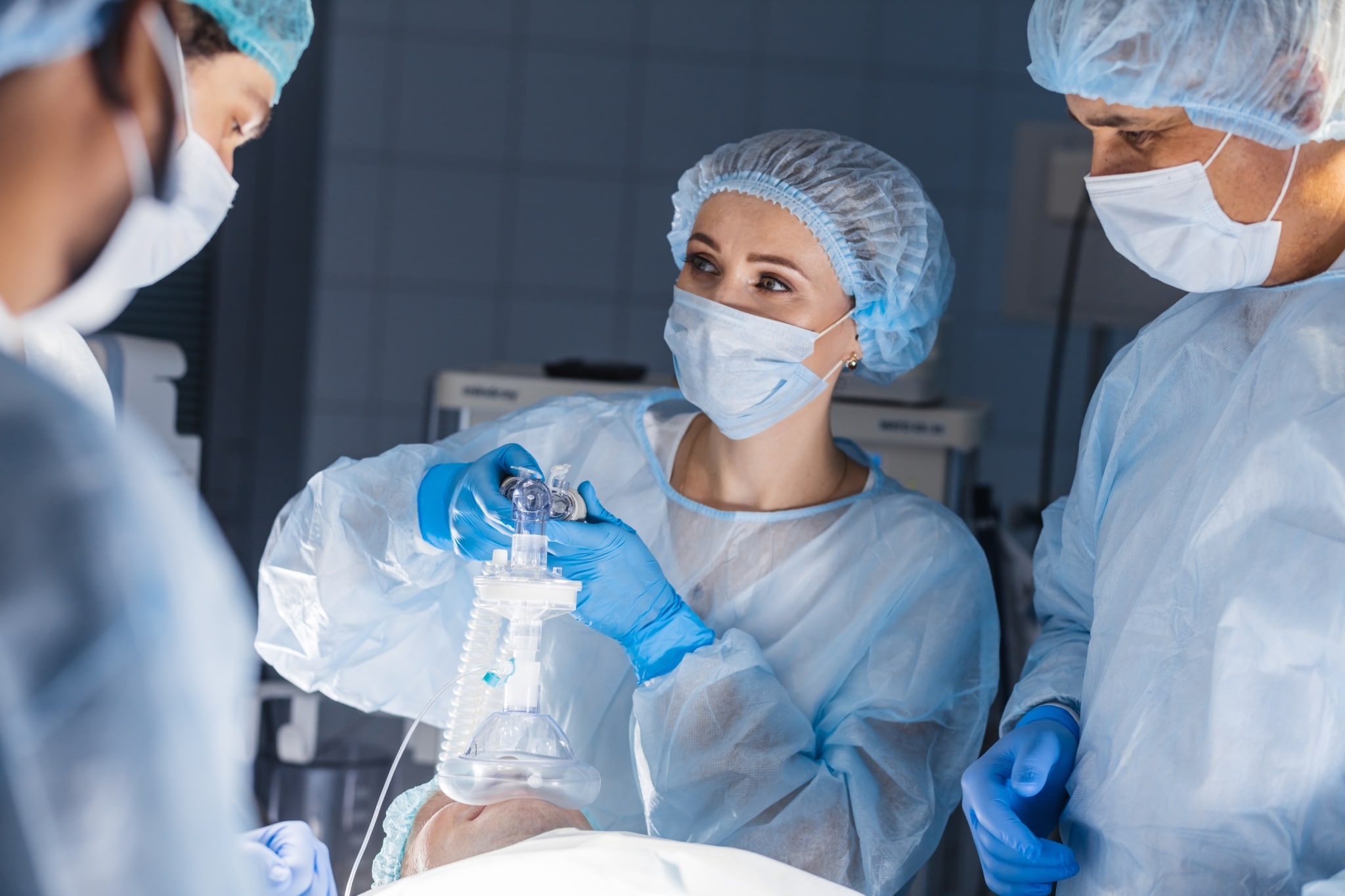 Nurse Anesthetist monitoring a patient