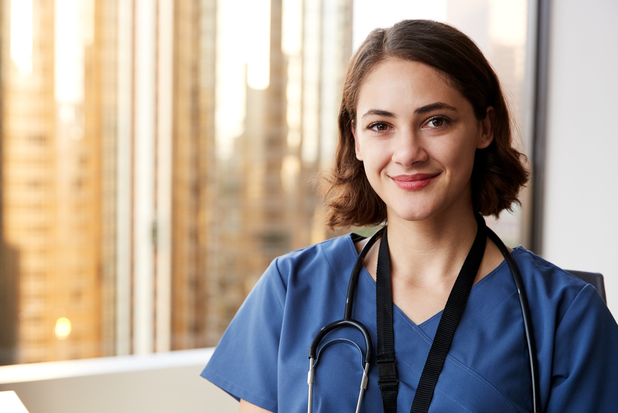 Close up of a smiling medical professional